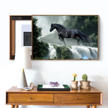 Charger l&#39;image dans la galerie, Cheval de course - diamant rond complet - 40x30cm
