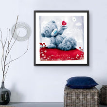 Charger l&#39;image dans la galerie, Ours d’amour - diamant rond complet - 30x30cm
