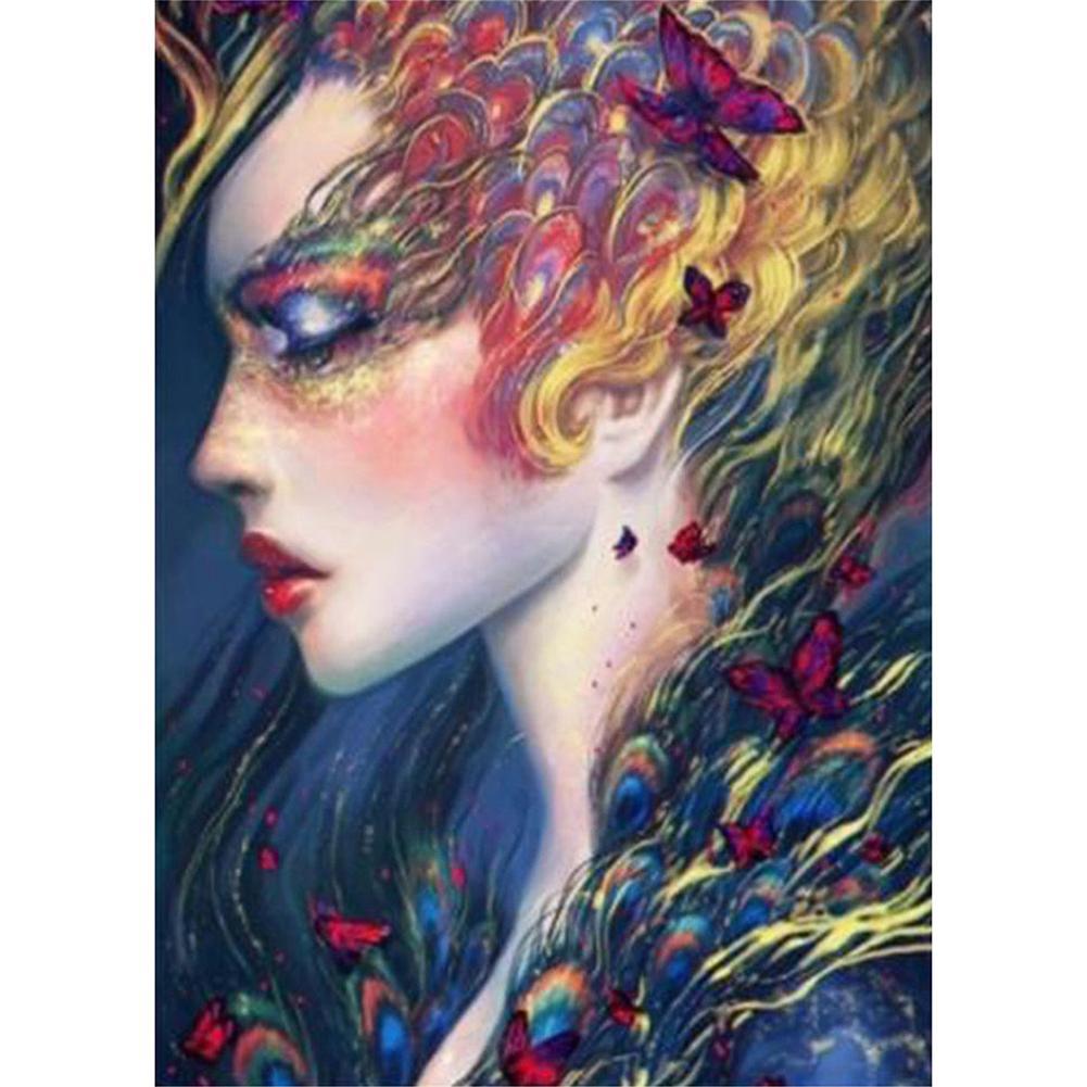 Beauté de profil - peinture complète de diamant - 40x30cm