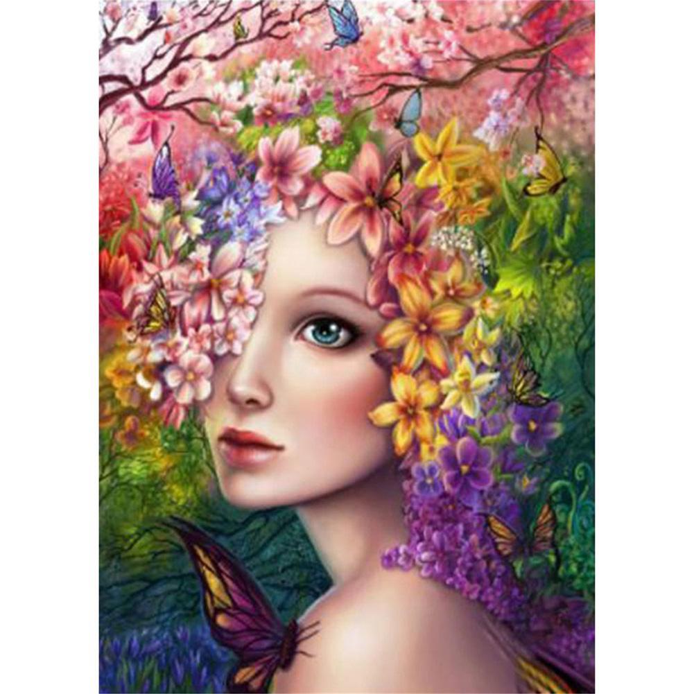 Fleurs beauté - diamant rond complet - 40x30cm