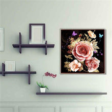 Charger l&#39;image dans la galerie, Fleurs chaudes - peinture en diamant complet - 30x30cm
