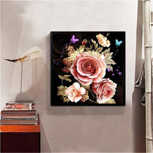 Charger l&#39;image dans la galerie, Fleurs chaudes - peinture en diamant complet - 30x30cm
