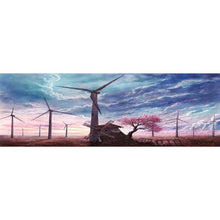 Charger l&#39;image dans la galerie, Champ vintage - peinture en diamant ronde - 80x30cm
