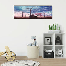Charger l&#39;image dans la galerie, Champ vintage - peinture en diamant ronde - 80x30cm
