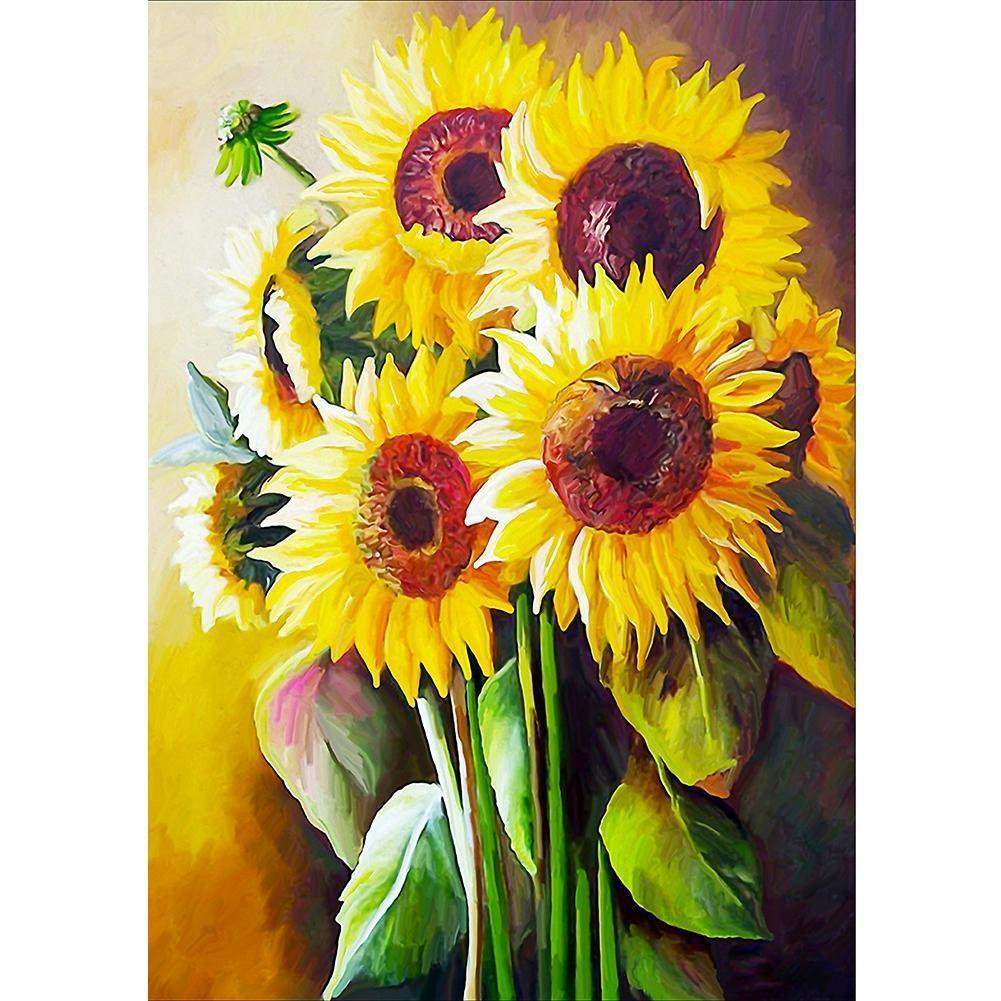 Tournesols - peinture en diamant complet - 30x40cm