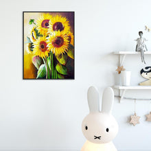 Charger l&#39;image dans la galerie, Tournesols - peinture en diamant complet - 30x40cm
