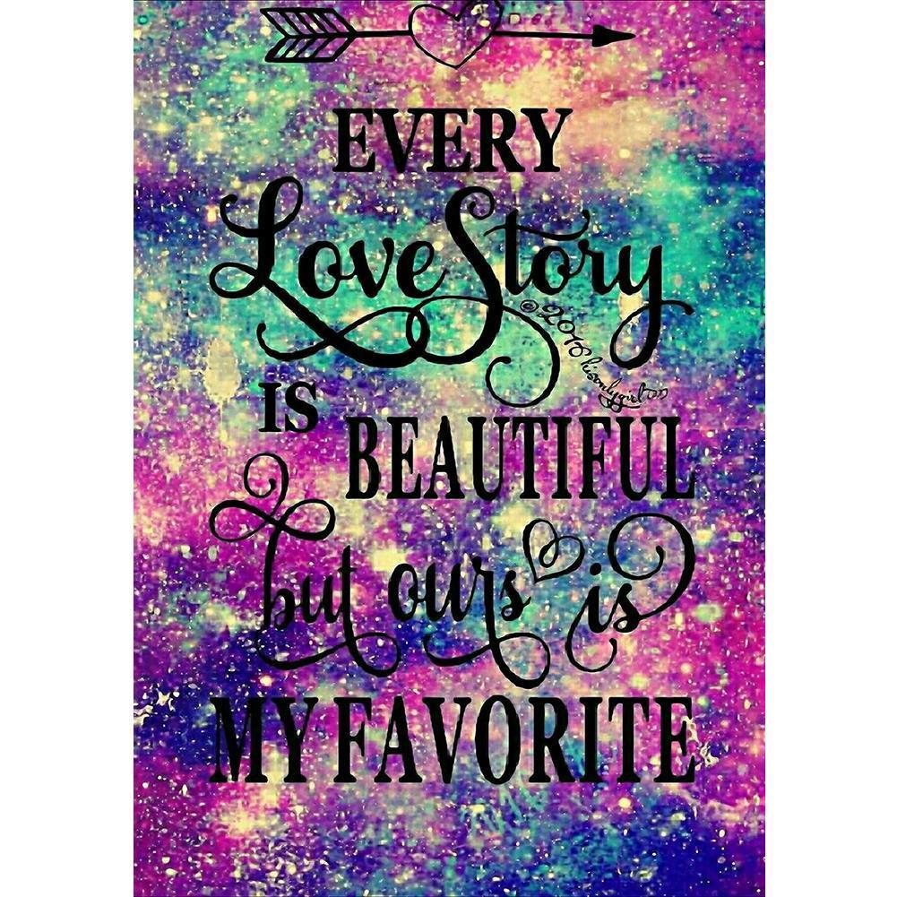 Affiche d’amour - diamant rond complet - 30x40cm