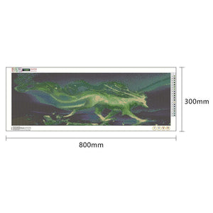 Nouveauté verte - peinture complète en diamant - 80x30cm