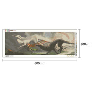 Nouveauté - peinture en diamant ronde - 80x30cm