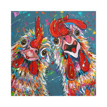 Charger l&#39;image dans la galerie, Poule de coq - peinture complète de diamant - 30x30cm
