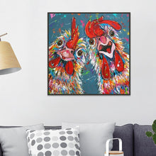 Charger l&#39;image dans la galerie, Poule de coq - peinture complète de diamant - 30x30cm
