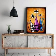 Charger l&#39;image dans la galerie, Trois chats - peinture en diamant complet - 30x40cm
