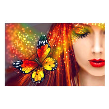 Charger l&#39;image dans la galerie, Beauté papillon - diamant rond complet - 40x30cm

