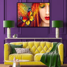 Charger l&#39;image dans la galerie, Beauté papillon - diamant rond complet - 40x30cm
