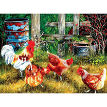 Charger l&#39;image dans la galerie, Poussin de campagne - peinture complète de diamant - 40x30cm
