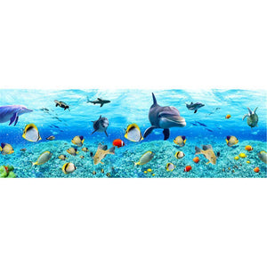 Poisson du monde de la mer - peinture complète de diamant - 80x30cm