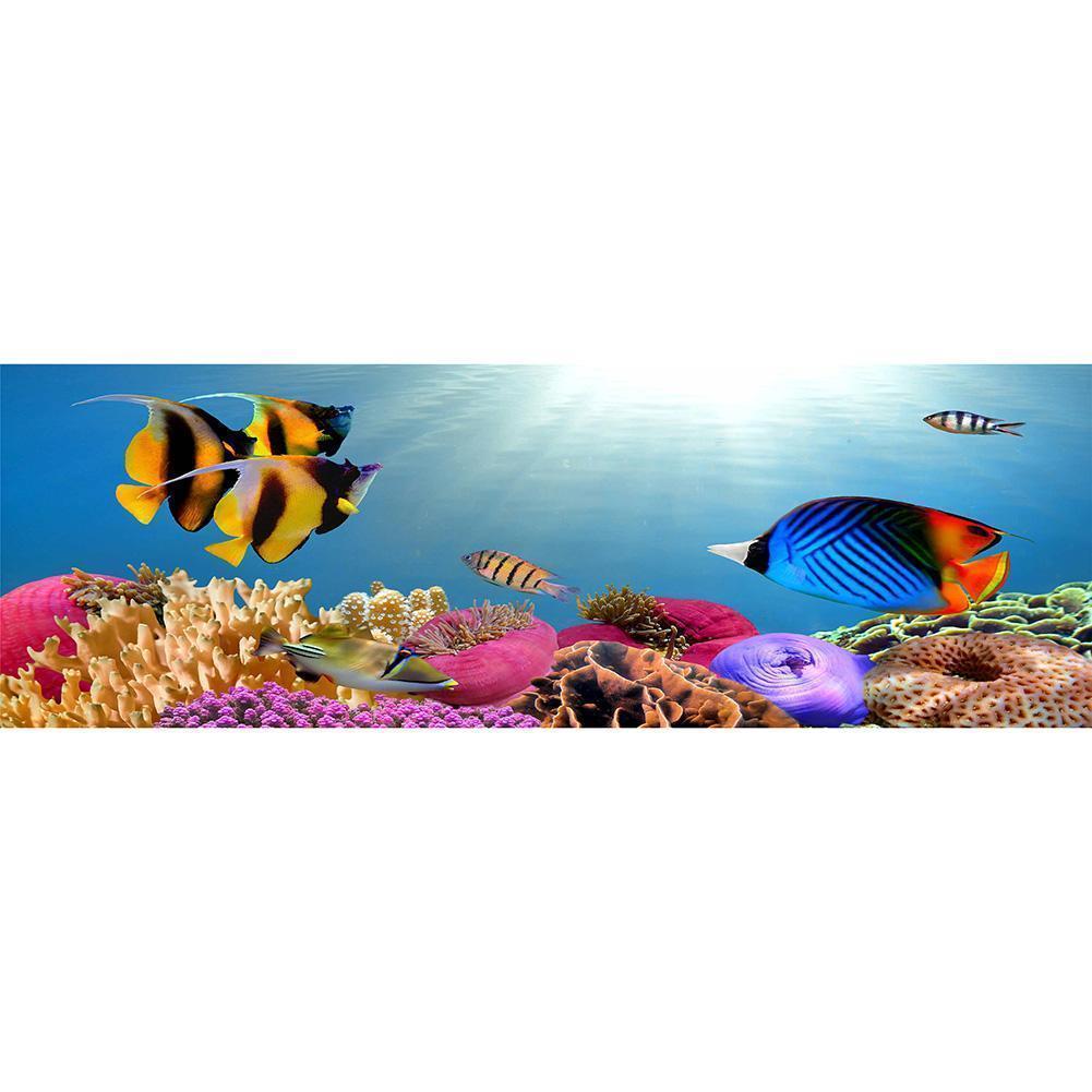 Poisson d’océan gratuit - peinture complète de diamant - 80x30cm