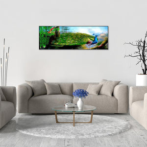 Peafowl fantaisie - peinture complète de diamant - 80x30cm