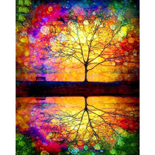 Charger l&#39;image dans la galerie, Arbre magnifique - diamant rond complet - 40x30cm
