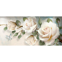 Charger l&#39;image dans la galerie, Fleur - peinture complète de diamant - 90x45cm
