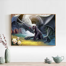 Charger l&#39;image dans la galerie, Dragon de guerre - peinture en diamant complet - 40x30cm
