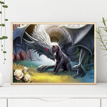 Charger l&#39;image dans la galerie, Dragon de guerre - peinture en diamant complet - 40x30cm
