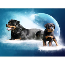 Charger l&#39;image dans la galerie, Chien - diamant rond complet - 40x30cm
