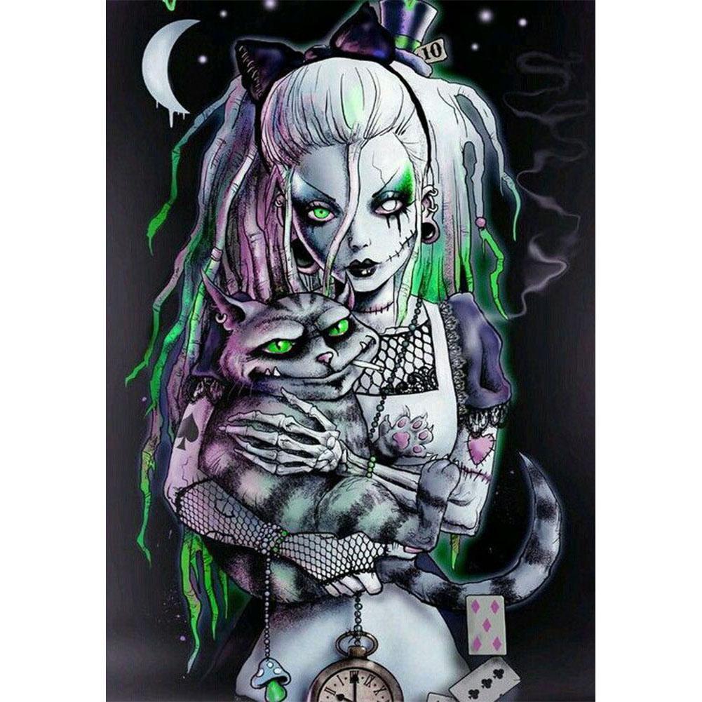 Fille de nouveauté - diamant rond complet - 30x40cm