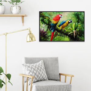 2 pies - peinture diamant - 40x30cm