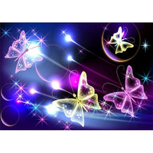 Charger l&#39;image dans la galerie, Papillon coloré - diamant rond complet - 40x30cm
