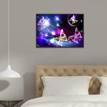 Charger l&#39;image dans la galerie, Papillon coloré - diamant rond complet - 40x30cm
