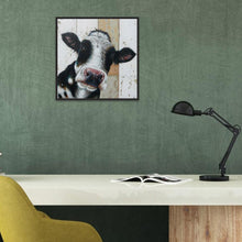 Charger l&#39;image dans la galerie, Vache - diamant rond complet - 30x30cm
