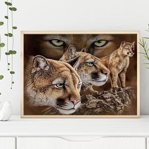 Tigre - peinture en diamant complet - 40x30cm