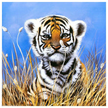 Charger l&#39;image dans la galerie, Petit tigre - peinture en diamant complet - 30x30cm
