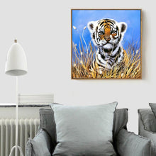 Charger l&#39;image dans la galerie, Petit tigre - peinture en diamant complet - 30x30cm
