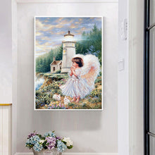 Charger l&#39;image dans la galerie, Fille de château - diamant rond complet - 30x40cm
