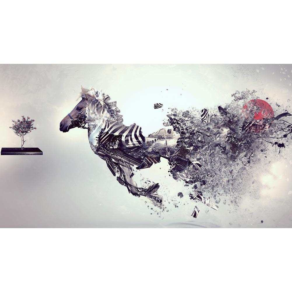 Cheval créatif - diamant rond complet - 40x30cm