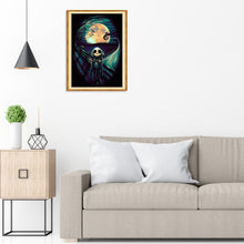 Charger l&#39;image dans la galerie, Crâne de nuit - diamant rond complet - 30x40cm
