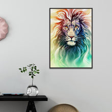 Charger l&#39;image dans la galerie, Lion coloré - diamant rond complet - 30x40cm
