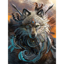 Charger l&#39;image dans la galerie, Loup - peinture en diamant complet - 40x30cm
