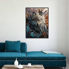Charger l&#39;image dans la galerie, Loup - peinture en diamant complet - 40x30cm
