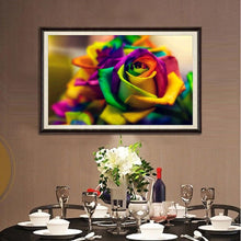 Charger l&#39;image dans la galerie, Fleur magnifique - diamant rond complet - 40x30cm
