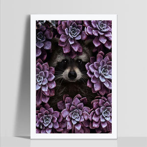 Fleur d’animal - diamant rond complet - 30x40cm