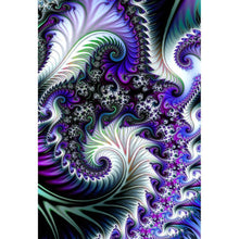 Charger l&#39;image dans la galerie, Fleur abstraite - diamant rond complet - 30x40cm
