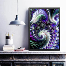 Charger l&#39;image dans la galerie, Fleur abstraite - diamant rond complet - 30x40cm
