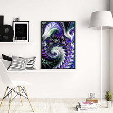 Charger l&#39;image dans la galerie, Fleur abstraite - diamant rond complet - 30x40cm
