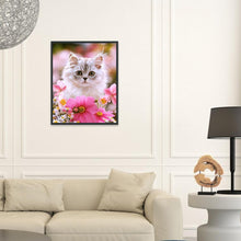 Charger l&#39;image dans la galerie, Chaton - diamant rond complet - 40x30cm
