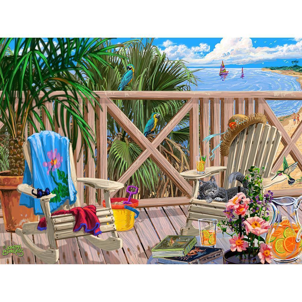 Paysage - peinture diamant pleine - 40x30cm