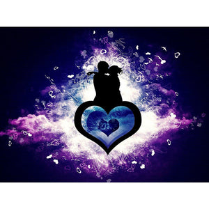 Fantasy love - diamant rond complet - 40x30cm