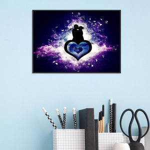 Fantasy love - diamant rond complet - 40x30cm
